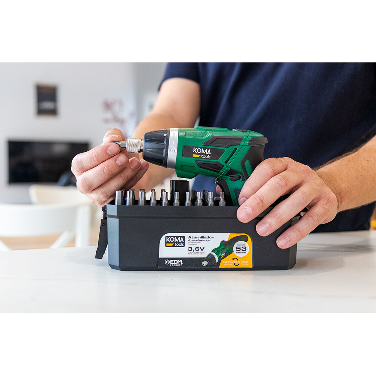 Elektrische schroevendraaier Koma Tools 3,6 V Omkeerbaar